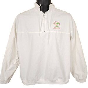 Vintage Peppermill Resort Jacket Mens Size Large White 80s Casino Made In USA